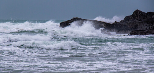 Atlantic Storm Waves Coming Ashore