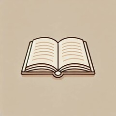 Minimalist Open Book Illustration
