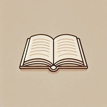 Minimalist Open Book Illustration