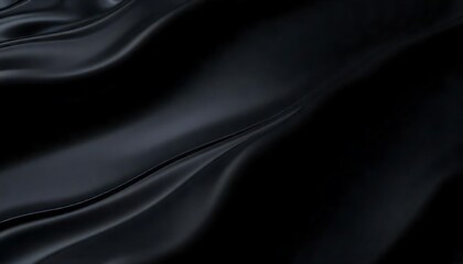 Fototapeta premium Flowing liquid mercury on deep black surface abstract art digital artwork close-up surreal concept