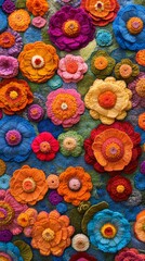 A stunning display of blooming zinnias fills the garden with bold and vibrant colors. The intricate patterns and textures create a lively atmosphere, celebrating nature's beauty.