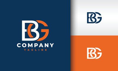 monogram letter BG logo