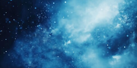 Fototapeta premium A mesmerizing starry night envelops in deep blues with hints of white; each star glimmers with precision in this captivating, high-resolution panorama