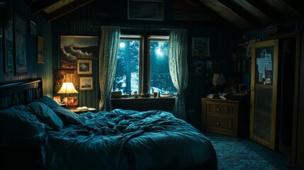 Nightmare ensues after reading Frightened Imagination in the dark bedroom at night