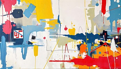 Dynamic abstract painting art studio canvas artwork creative space close-up grunge brushstrokes