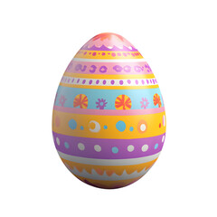 easter egg isolated on transparent background. Happy Easter