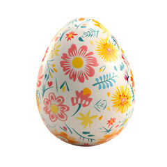 easter egg isolated on transparent background. Happy Easter