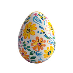 easter egg isolated on transparent background. Happy Easter