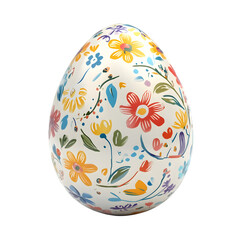 easter egg isolated on transparent background. Happy Easter