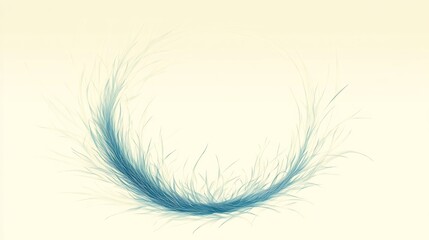 Obraz premium Soft blue feather gently curves creating elegant abstract design. AI Generated