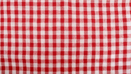 Red and white checkered tablecloth pattern. Tablecloth seamless pattern. Red color.	
