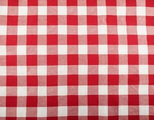  Red and white checkered tablecloth pattern