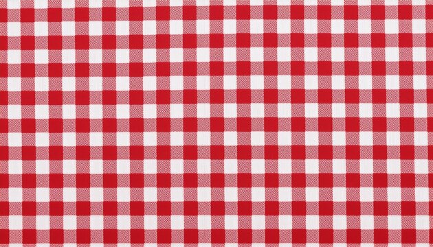 Red and white checkered tablecloth pattern