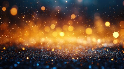 Fototapeta premium gold abstract background with sparkle bokeh texture design for Christmas and social media backdrop.