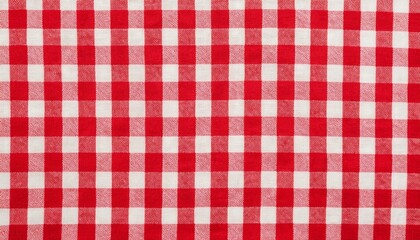 Red and white checkered tablecloth pattern. Tablecloth seamless pattern. Red color. 