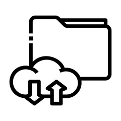data transfer Line Icon