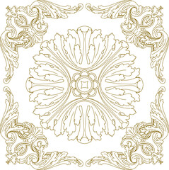 vector illustration sketch design ornament decoration carving for classic ethnic vintage traditional home interior 