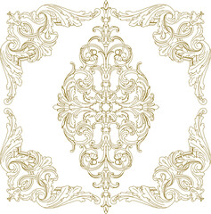 vector illustration sketch design ornament decoration carving for classic ethnic vintage traditional home interior 