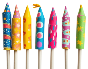 PNG Real firework rockets paper fireworks bright confectionery.