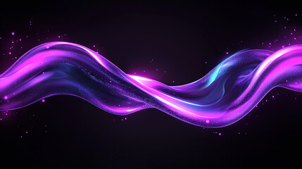 Obraz premium Electric neon abstract background with glowing neon streaks and light waves representing energy and digital design. 