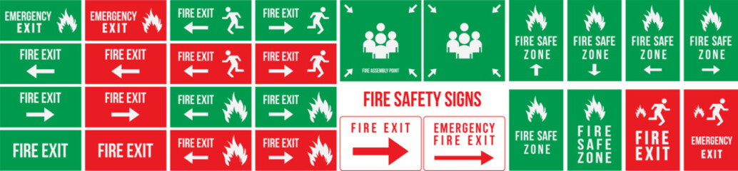 fire safety signs for print to use construction and industrial space, safety signs template for use safety instruction purpose