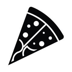 Pizza Icon Vector Art Illustration Delicious Food Graphics for Creative Designs