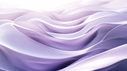 Obraz premium Abstract purple and white flowing waves, soft fabric texture background.