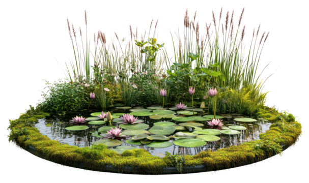 PNG Water Feature Garden lilies water pond.