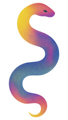 Fototapeta premium PNG Chinese snake symbol illustration colorful gradient.