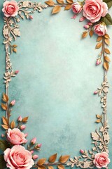 Muted pastel colors with a subtle texture featuring intricate designs of vintage ornaments and lace, lace, ornament, muted