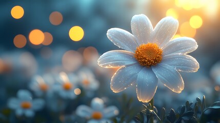Dreamy Daisies at Dusk, Soft Light and Ethereal Floral Beauty