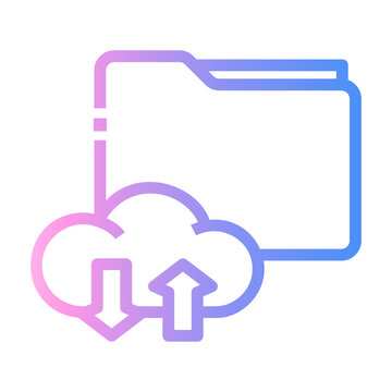 data transfer Line Gradient Icon