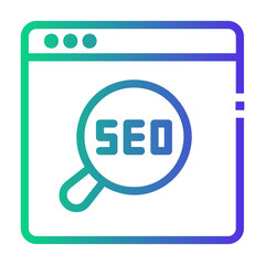browser Line Gradient Icon