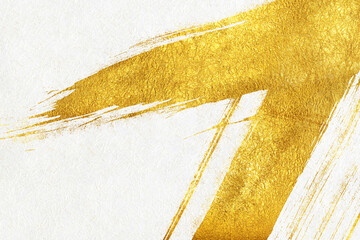 A luxurious background material featuring white Japanese paper with gold abstract patterns.