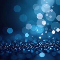 Dark Blue Frame with Sparkling Glitter Bokeh and Soft Light Effect , dark blue frame, glowing lights, sparkly details