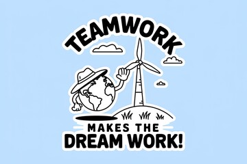 Motivational Graphic with Black Outline & White Fill