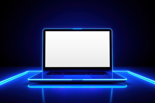 Laptop screen png mockup, transparent design