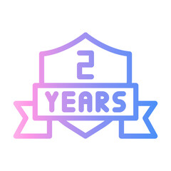 guarantee Line Gradient Icon