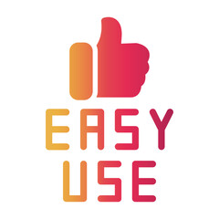 easy use Gradient icon