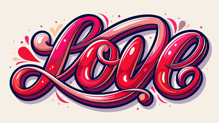 abstract vector background with Love text