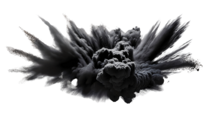 Black Ink Explosion, Abstract Design 