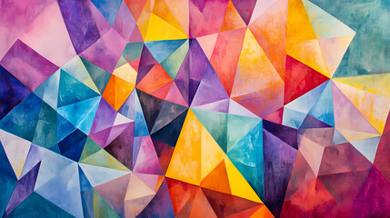 A kaleidoscope of prisms spinning and shifting creating mesmerizing illusions. Shifting Geometries. Illustration