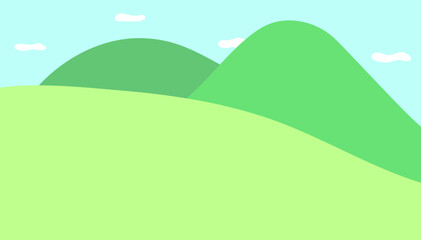 Obraz premium 山の背景のイラスト