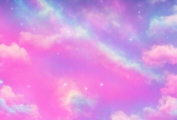 Background Pastel Rainbow Unicorns