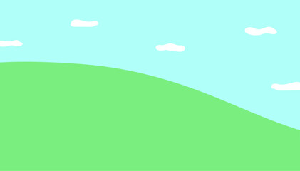 丘の背景のイラスト