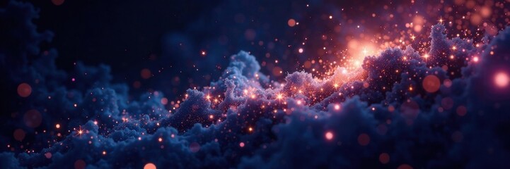 Obraz premium Sparkling stars against a dark velvet blackness, night sky, celestial, space