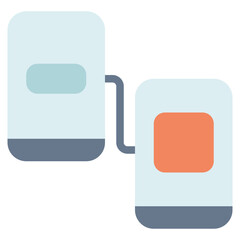 Connected Dual Containers for Efficient Storage