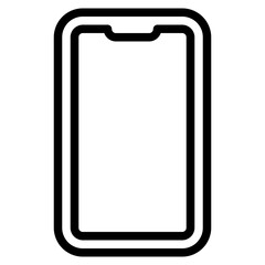 Minimalist Smartphone Outline for Digital Design