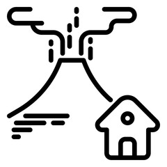 eruption icon, line icon style