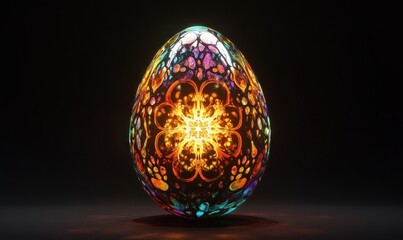 Luminous Kaleidoscopic Easter Egg: A Digital Masterpiece